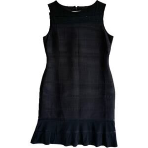 COLLECTION Dress Barn Stretchy Cutout Sheath Midi Dress Women's Size 14 Black